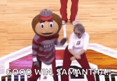 Mascot Dancing On Basketball Court GIF