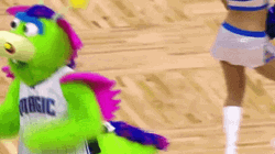 Mascot Doing Mcgregor Walk GIF