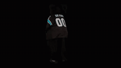 Mascot In Black Jersey Number 00 GIF