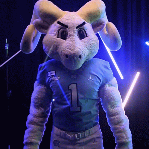 Mascot In Blue Jersey Number 1 GIF