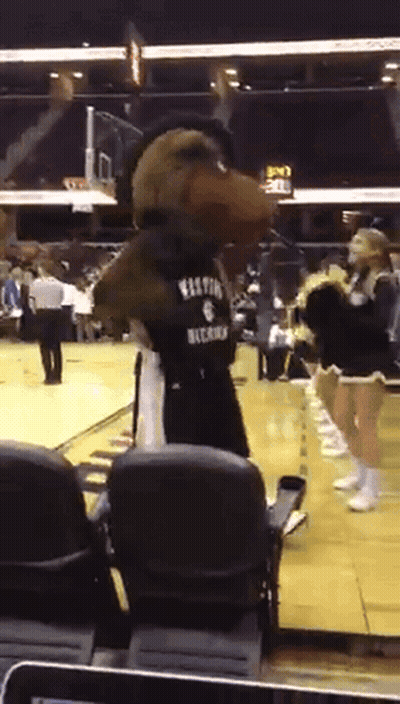 Mascot In Boston Buccaneers Jersey GIF