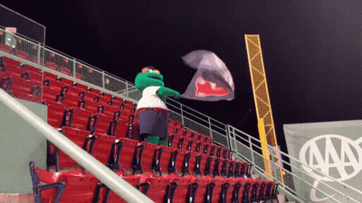 Mascot In Stadium With AAA Logo GIF
