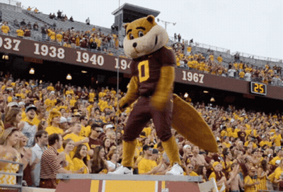 Mascot In Stadium With Scoreboard 1967 GIF