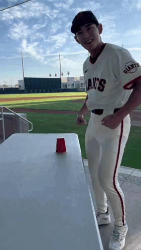 Mascot On Baseball Field With MLB Logo GIF
