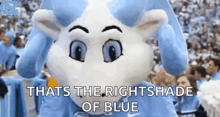 Mascot Saying That's The Rightshade Of Blue GIF