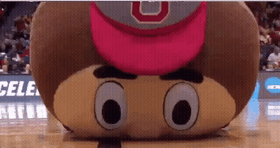 Mascot Wearing Hat With Letter O GIF