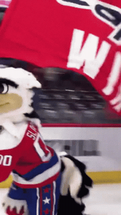 Mascot Wearing Jersey Number 1 GIF