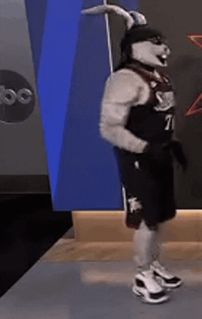 Mascot Wearing Number 71 Jersey GIF
