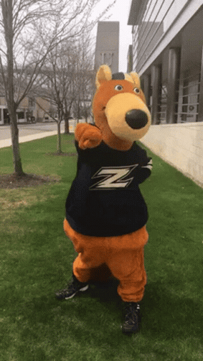 Mascot Wearing Z Shirt GIF