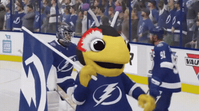 Mascot With Lightning Bolt Jersey GIF