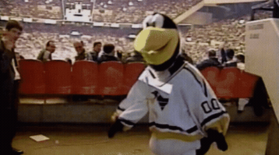 Mascot With Number 00 On Shirt GIF