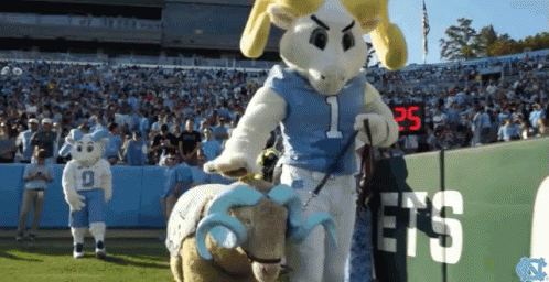 Mascot With Number 1 Shirt GIF