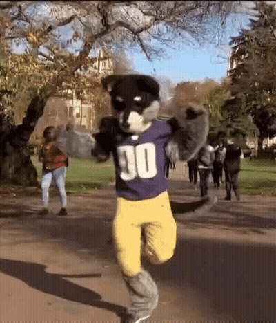 Mascot With Number 30 Running GIF