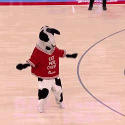 Mascots Body Slam In Basketball Court GIF