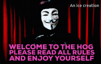 Mask Saying Welcome To The Hog GIF