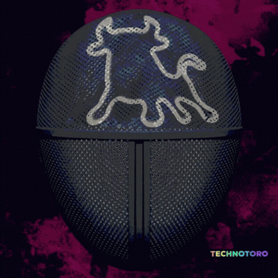 Mask With Technotoro Text GIF