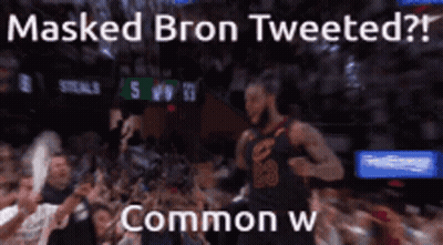 Masked Bron Tweeted GIF
