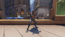 Masked Hero Shows Blade Skills GIF