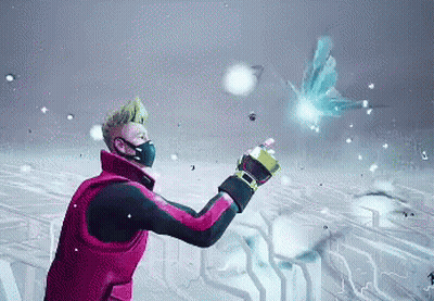 Masked Man Holding Butterfly GIF