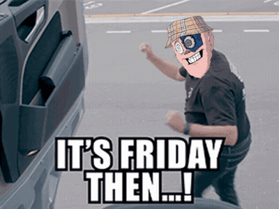 Masked Man In Plaid Hat It's Friday Then GIF