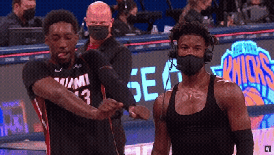 Masked Man Next To Man With Number 13 Tank Top GIF