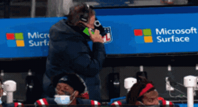 Masked Man Talking Into Microphone Microsoft Surface Ad GIF