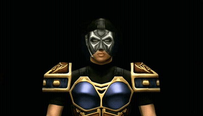 Masked Man With Gold Gloves Peace Sign GIF