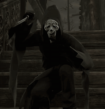 Masked Person Holding Knife GIF
