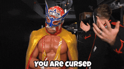 Masked Wrestler Says You Are Cursed GIF