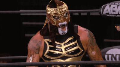Masked Wrestler TNT Sign GIF