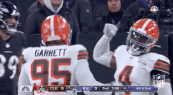 Mason Rudolph Myles Garrett Arm Claws GIF