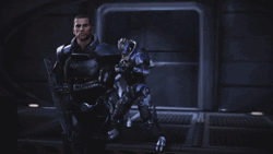 Mass Effect 3 Shepard Aim Gun GIF