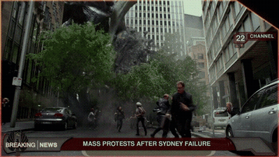 Mass Protests After Sydney Failure Is Being Reported On Breaking News Channel 22 GIF