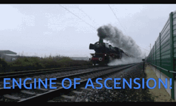 Massive Train Engine Smoking GIF