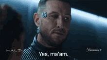 Master Chief Pablo Schreiber Yes Ma'am GIF