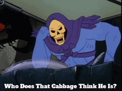 Master Of The Universe Skeletor Upset By Cabbage GIF