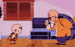 Master Roshi Hitting Krillin On The Head GIF