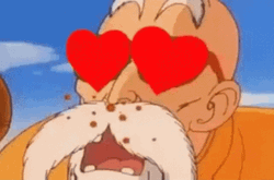 Master Roshi With Heart Shaped Eyes GIF
