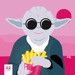 Master Yoda Eating Fries GIF
