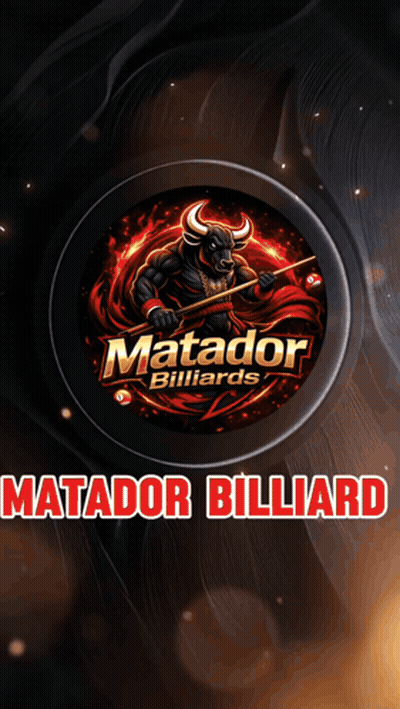 Matador Billiards Bull Holding Stick GIF