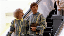 Matching Couple Escalator GIF