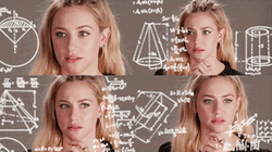 Math Lady Meme Confused Thinking Lili Reinhart GIF
