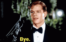 Matt Damon Bye So Long Farewell GIF