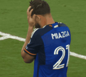 Matt Miazga Pulling His Hair GIF