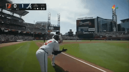 Matt Olson Entrance Running GIF
