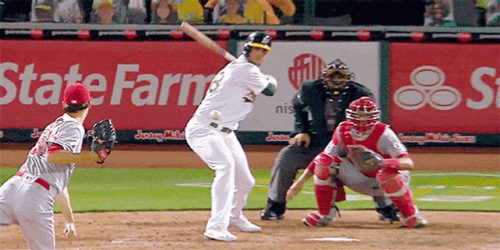Matt Olson Hitting Ball Home Run GIF