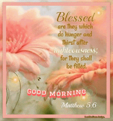 Matthew 5:6 Bible Verse Good Morning Blessings GIF