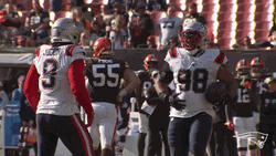 Matthew Judon Celebratory Tummy Dance GIF