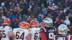 Matthew Judon Raising Arms For Loud Cheer GIF