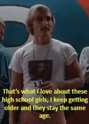 Matthew Mcconaughey High School Girls Message GIF